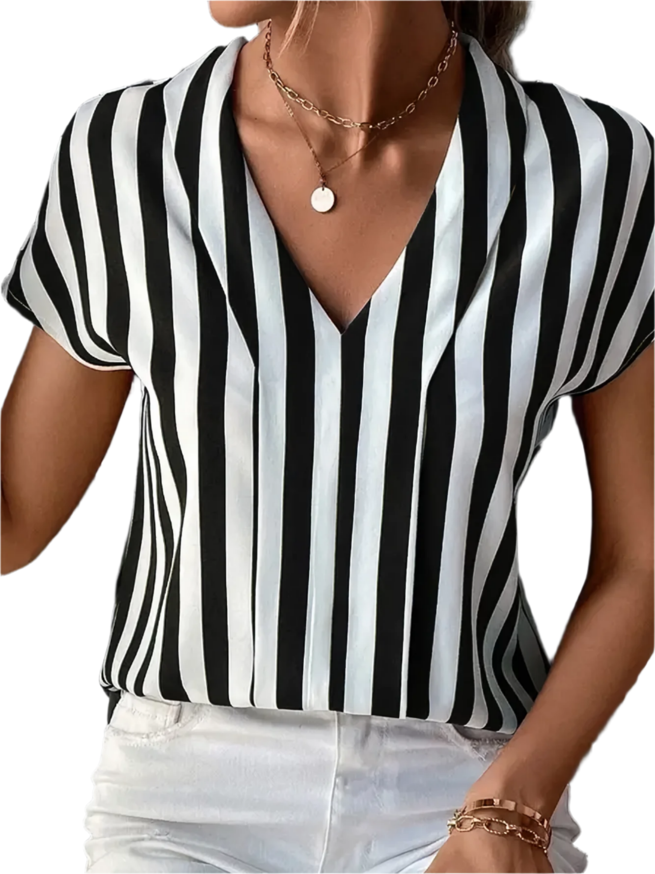 Altea® | Gestreifte Bluse mit V-Ausschnitt