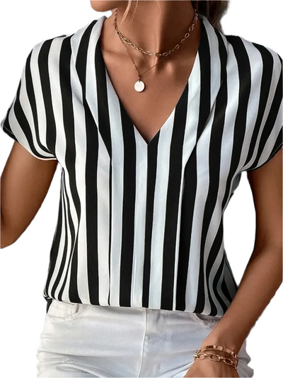 Altea® | Gestreifte Bluse mit V-Ausschnitt