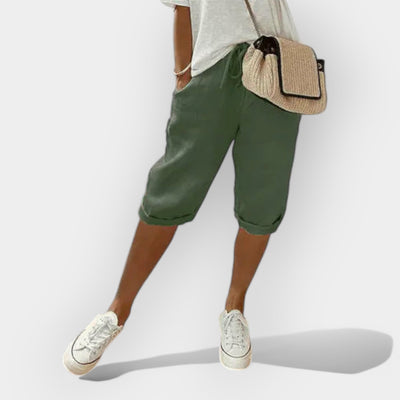 Baumwoll-Leinen Damen Shorts