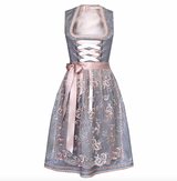 Lieselotte | Damen Dirndl Oktoberfest Trachtenkleid – Rosa-Grau