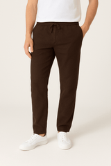 Tapered Hose Herren | Kordelzug & Bequemer Sitz – Dunkelbraun