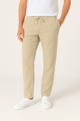 Tapered Hose Herren | Kordelzug & Bequemer Sitz – Apricot