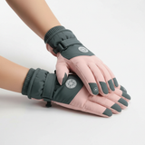 Thermisch gefütterte Handschuhe mit Touchscreen-Fingerkuppen – Rosa Schnee