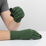 Thermische gestrickte Handschuhe mit Touchscreen und rutschfester Fläche – Grün