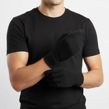 Thermische gestrickte Handschuhe mit Touchscreen und rutschfester Fläche – Schwarz
