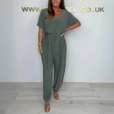 Leysan – Baumwoll Jumpsuit  Mit V Ausschnitt