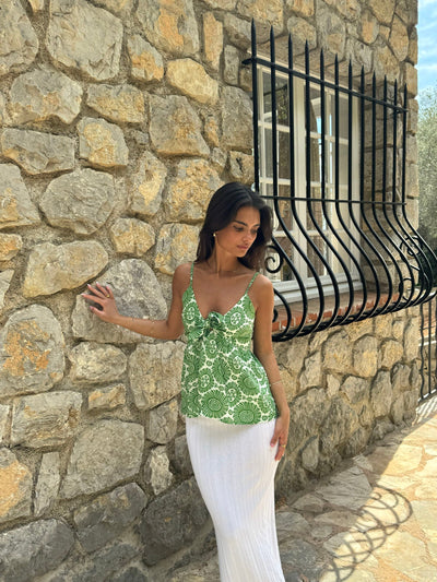 Ärmelloses Viskose-Top für den Sommer