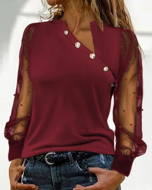 Buckelew® | Winona Glitzer-Mesh-Top