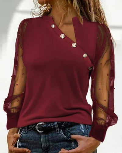 Buckelew® | Winona Glitzer-Mesh-Top