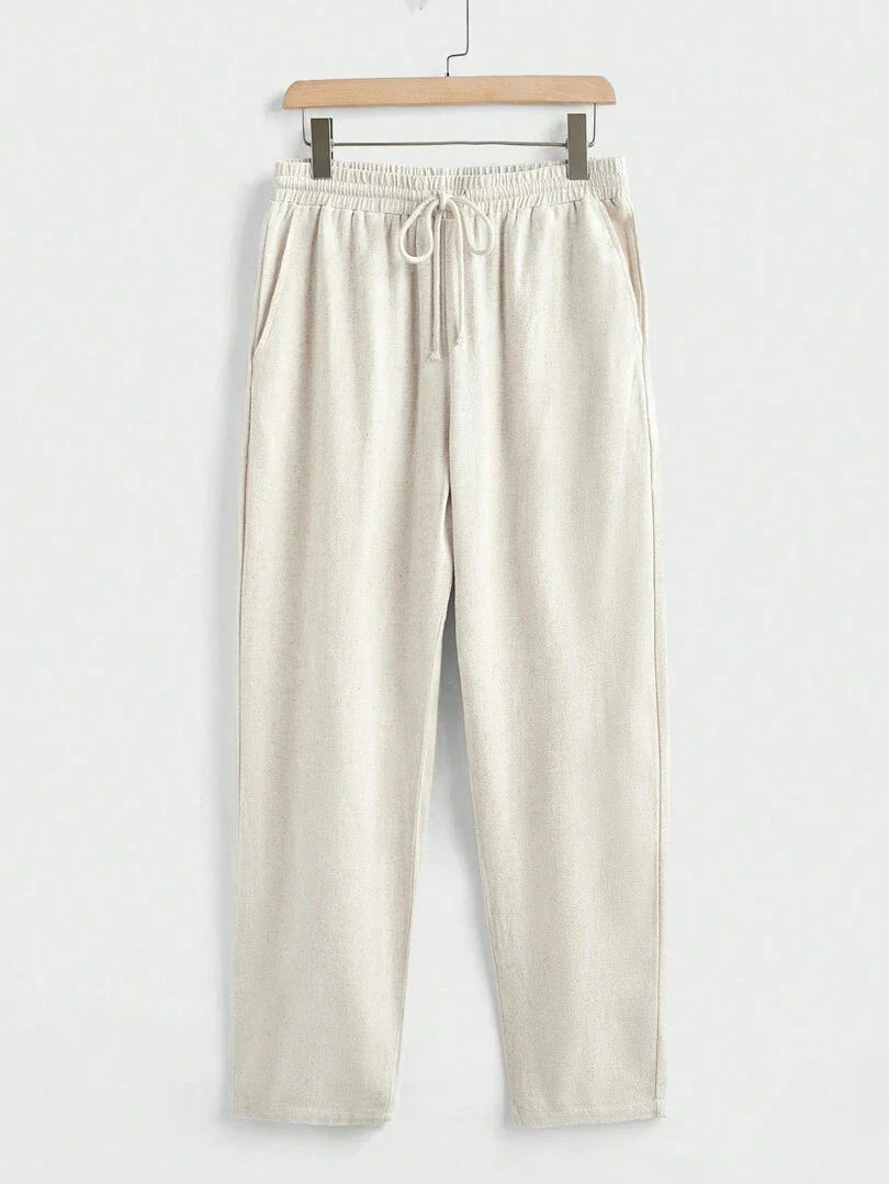 Minimalistisches Herren-Set | Kurzarmhemd mit Stehkragen & Hose