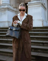 Trenchcoat Damen | Taillierender Gürtel & Zeitlos Elegant – Dunkelbraun