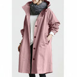 Damen Trenchcoat mit Kapuze | Übergangsjacke für jeden Tag – Rosa