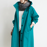 Damen Trenchcoat mit Kapuze | Übergangsjacke für jeden Tag – Hellblau