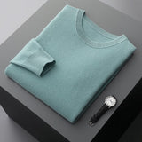 Benjamin | Herren Klassischer Pullover mit Rundhalsausschnitt – Türkis