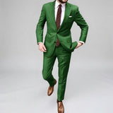 Zweiteiliger Herrenanzug – Blazer und Hose, klassisch-formeller, maßgeschneiderter Stil – Grün