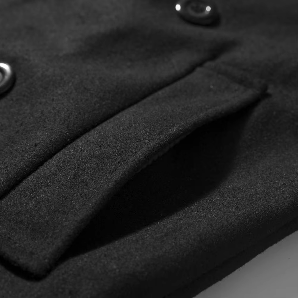 Herren Wollmantel – Eleganter Doppelreiher für Business & Freizeit