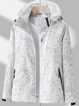 Übergangsjacke Damen | Abnehmbare Kapuze & Winddichter Schutz – Weiß