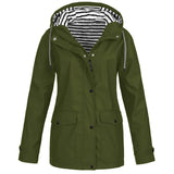Übergangsjacke Damen | Jacke Damen | Kapuze & Windschutz bei jedem Schauer – Dunkelgrün