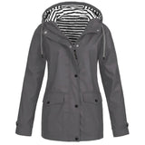 Übergangsjacke Damen | Jacke Damen | Kapuze & Windschutz bei jedem Schauer – Grau