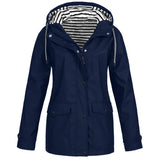 Übergangsjacke Damen | Jacke Damen | Kapuze & Windschutz bei jedem Schauer – Dunkelblau