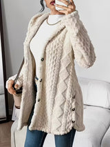 Übergangsjacke Damen | Mantel Damen | Knopfleiste & Wärmender Tragekomfort – Beige