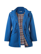 Übergangsjacke Damen | Parka Damen | Kapuze & Taillenzug für flexible Passform – Blau