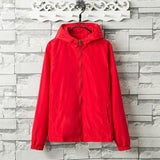 Übergangsjacke Damen | Regenjacke Damen | Kapuze & Kordelzug gegen Wind – Rot