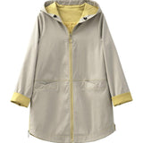 Übergangsjacke Damen | Regenjacke Damen | Kapuze & Zipper für taillierten Wetterschutz – Khaki