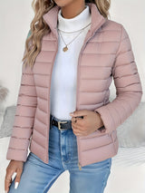 Übergangsjacke Damen | Stehkragen & Leichte Wärme – Braun