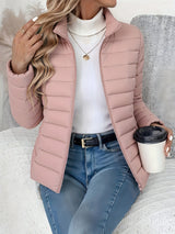 Übergangsjacke Damen | Stehkragen & Leichte Wärme – Rosa
