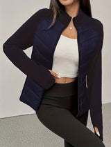 Übergangsjacke Damen | Steppjacke Damen | Figurbetonter Schnitt & angenehme Wärme – Dunkelblau