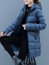 Übergangsjacke Damen | Steppmantel Damen | Kapuze & Windschutz – Blau