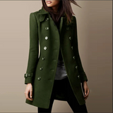 Übergangsjacke Damen | Winterjacke Damen | Doppelreiher für elegante Wärme – Grün