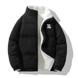 Übergangsjacke Herren | Herren Jacken | Wendbar & Stehkragen: Look-Wechsel & Zugluftschutz – Schwarz
