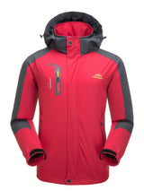 Übergangsjacke Herren | Herren Steppjacke | Winddicht & Kapuze für zuverlässigen Schutz – Rot