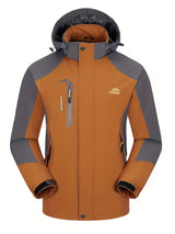 Übergangsjacke Herren | Herren Steppjacke | Winddicht & Kapuze für zuverlässigen Schutz – Orange