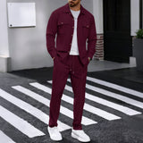 Übergangsjacke Herren | Jacke Herren | 2-teilig & geprägt für klaren Look – Rot