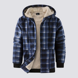 Übergangsjacke Herren | Karo-Design & Wärmender Komfort – Blau