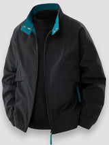 Übergangsjacke Herren | Reißverschluss & Stehkragen-Schutz – Schwarz