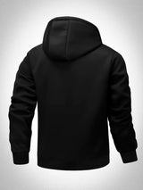 Übergangsjacke Herren | Zip Hoodie Herren | Kapuze & Wärmekomfort – Schwarz