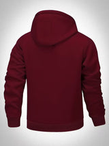Übergangsjacke Herren | Zip Hoodie Herren | Kapuze & Wärmekomfort – Rot