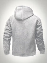 Übergangsjacke Herren | Zip Hoodie Herren | Kapuze & Wärmekomfort – Weiß