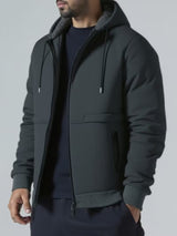 Übergangsjacke Herren | Zip Hoodie Herren | Kapuze & Wärmekomfort – Grau