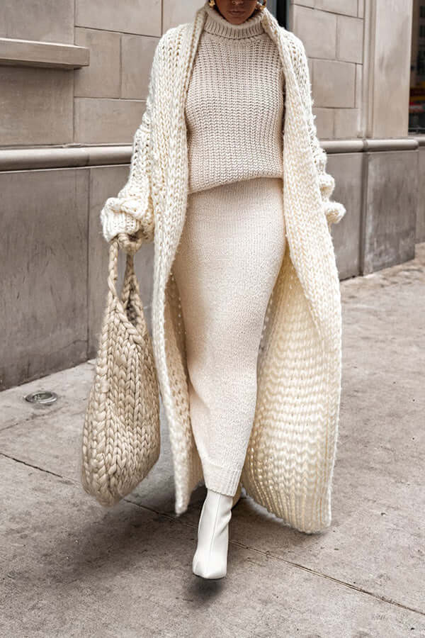 Übergroße Strickjacke für Frauen – Gemütlicher Stil für kalte Tage