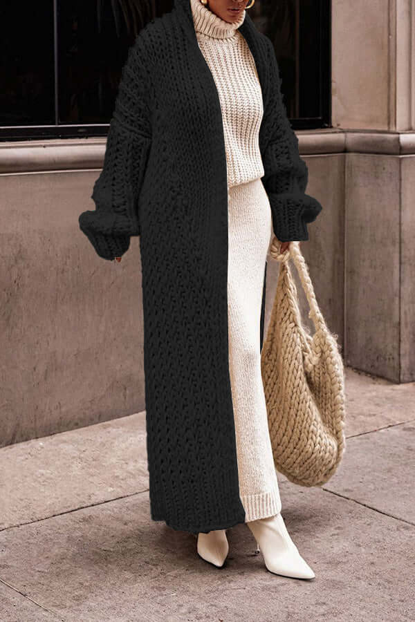 Übergroße Strickjacke für Frauen – Gemütlicher Stil für kalte Tage