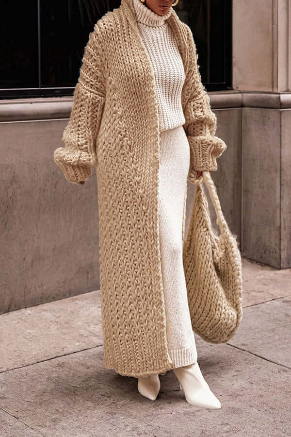 Übergroße Strickjacke für Frauen – Gemütlicher Stil für kalte Tage