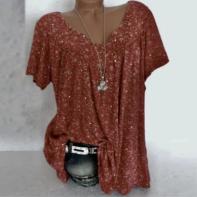 Dames Korte Mouw Zomerblouse | Casual