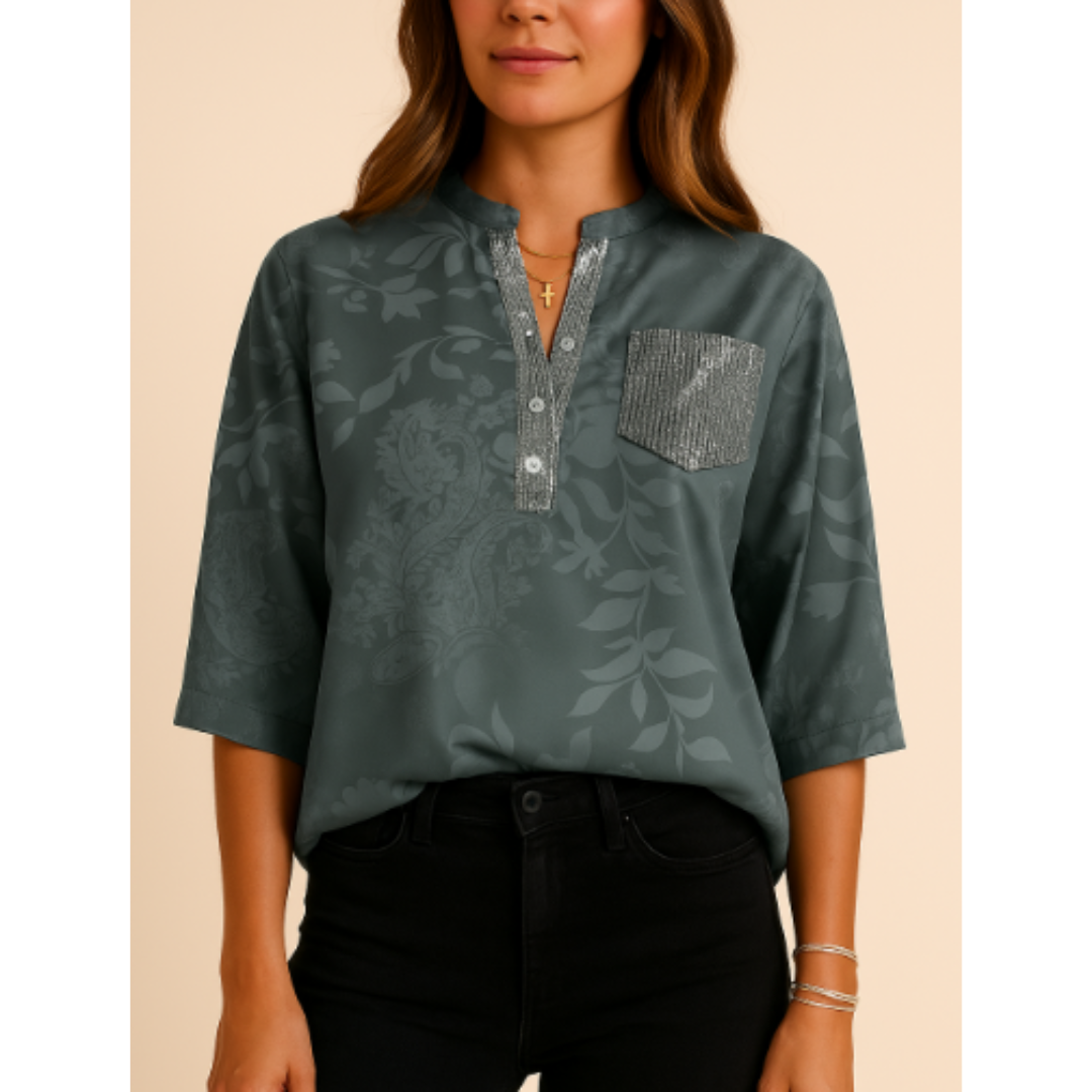 Damen Blumen Button Down Hemd | Leicht
