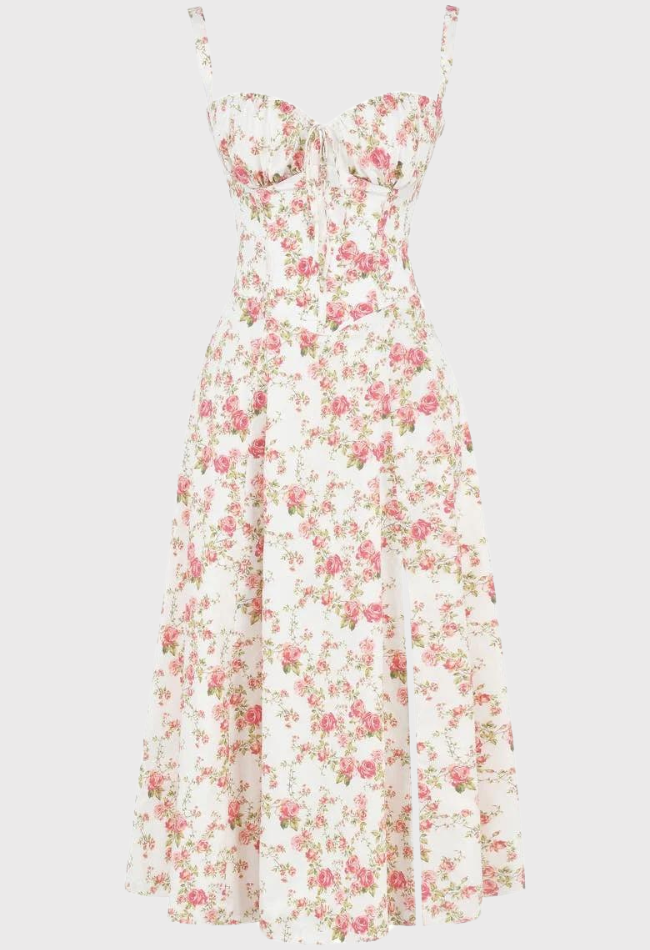 Damen Elegantes Sommer Sonnen Kleid | Midi