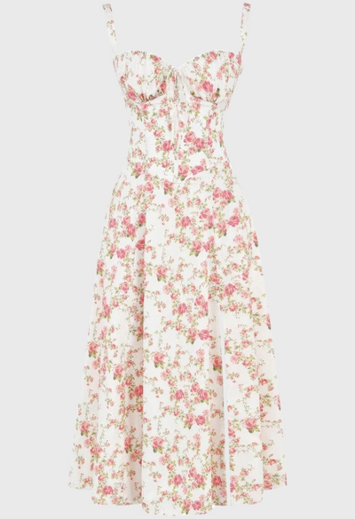 Damen Elegantes Sommer Sonnen Kleid | Midi